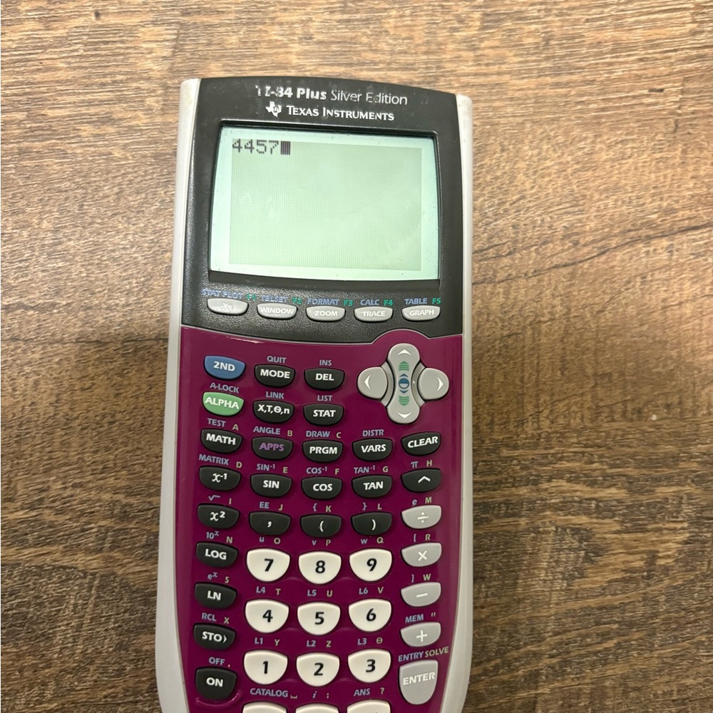 Texas Instruments TI-84 Plus Silver Edition Calculator with Purple Keypad